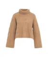 Stand Studio Taupe Britt Turtleneck In Brown