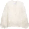 Stand Studio Curly Genuine Shearling Jacket In Neutral