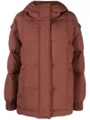 Stand Studio Deborah Detachable Sleeves Down Jacket In Brown