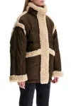 Stand Studio Khaki Dorothy Faux-shearling Down Jacket In Green