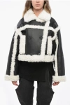 Stand Studio Double Breasted Faux Shearling Kristy Jacket In Multi