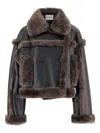 Stand Studio Kristy Synthetic Leather Jacket With Fur Details In Multi