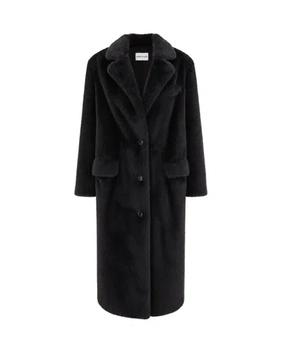 Stand Studio Ecopelliccia Emmie Coat Black In Gray