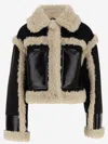 Stand Studio Edith Cropped Faux Shearling Jacket In Nero