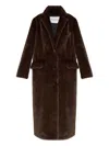 Stand Studio Emmie Buttoned Flap-pocket Coat In Brown