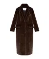 Stand Studio Emmie Buttoned Flap-pocket Coat In Brown