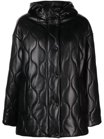 STAND STUDIO EVERLEE QUILTED FAUX-LEATHER JACKET