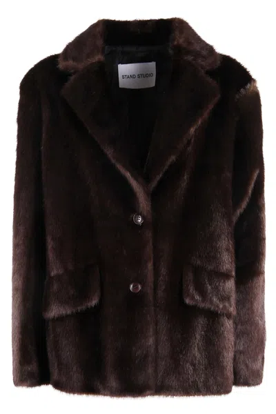 Stand Studio Evyn Jacket In Brown