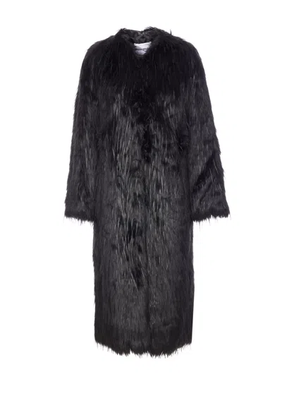 Stand Studio Faux Fur Carolina Coat In Black