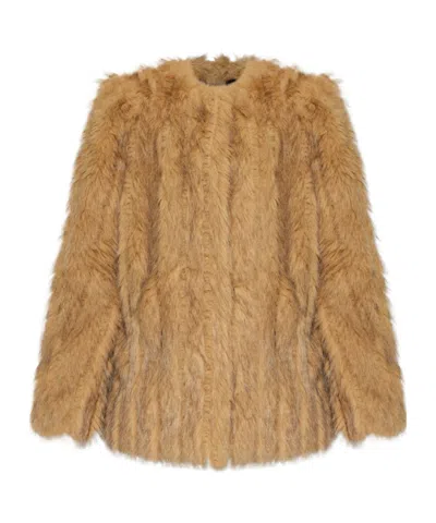 Stand Studio Faux Fur Coat In Animal Print