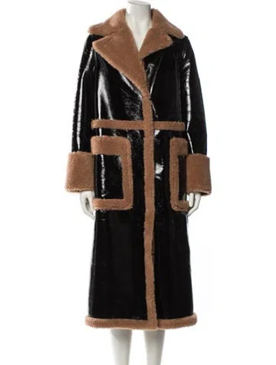 Pre-owned Stand Studio Faux Fur Coat In Black