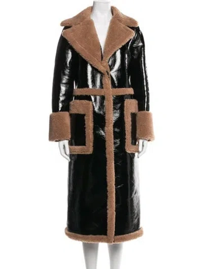 Pre-owned Stand Studio Faux Fur Coat In Black