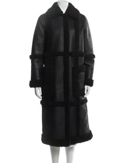 Pre-owned Stand Studio Faux Fur Coat In Black