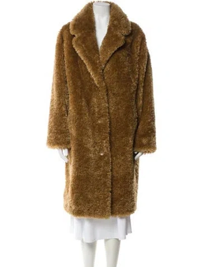 Pre-owned Stand Studio Faux Fur Coat In Brown