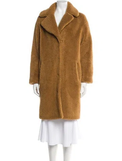 Pre-owned Stand Studio Faux Fur Coat In Brown