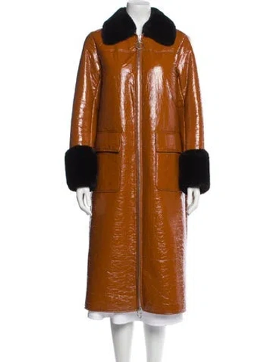 Pre-owned Stand Studio Faux Fur Coat In Brown