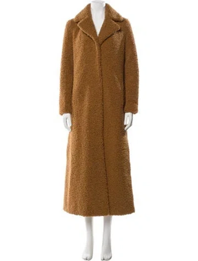 Pre-owned Stand Studio Faux Fur Coat In Brown
