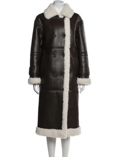Pre-owned Stand Studio Faux Fur Coat In Brown