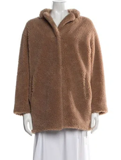 Pre-owned Stand Studio Faux Fur Coat In Brown