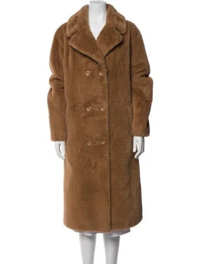 Pre-owned Stand Studio Faux Fur Coat In Brown