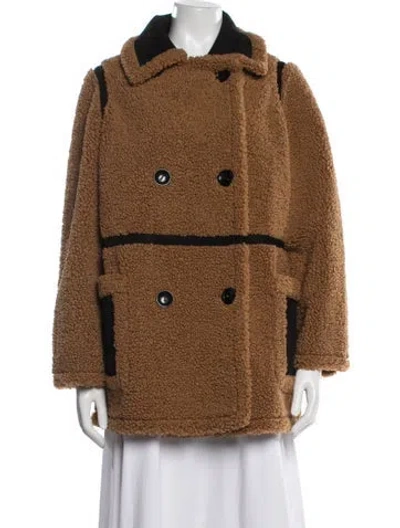Pre-owned Stand Studio Faux Fur Coat In Brown