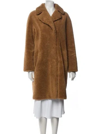 Pre-owned Stand Studio Faux Fur Coat In Brown/neutrals