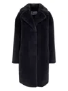 Stand Studio Camille Cocoon Coat Graphite Grey In Gray