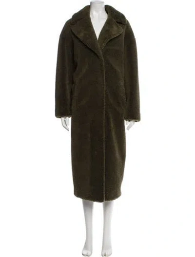 Pre-owned Stand Studio Faux Fur Coat In Green