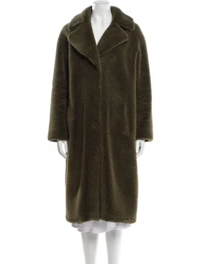 Pre-owned Stand Studio Faux Fur Coat In Green