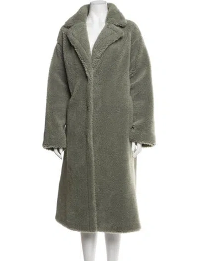 Pre-owned Stand Studio Faux Fur Coat In Green