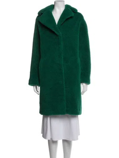 Pre-owned Stand Studio Faux Fur Coat In Green