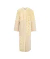 Stand Studio Long Patchwork Eco Fur Coat In Neutrals