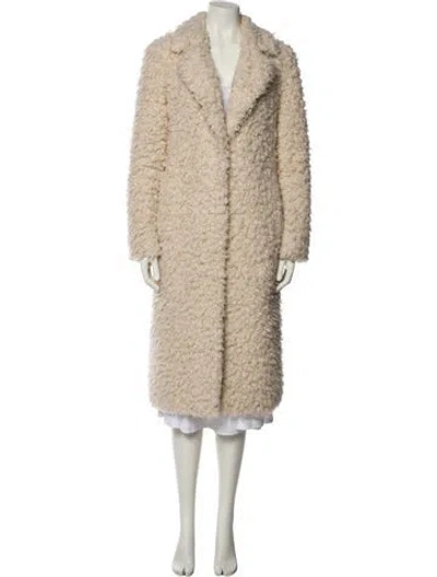 Pre-owned Stand Studio Faux Fur Coat In Neutral