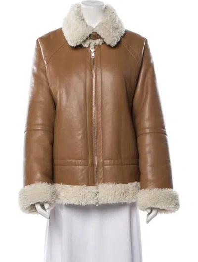 Pre-owned Stand Studio Faux Fur Coat In Neutral
