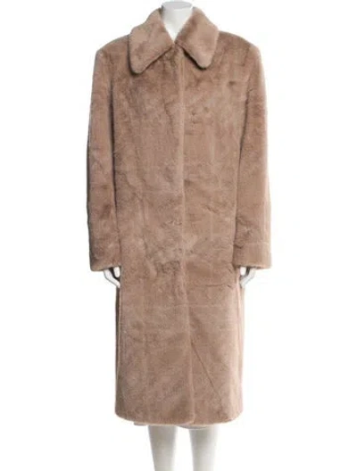 Pre-owned Stand Studio Faux Fur Coat In Neutral