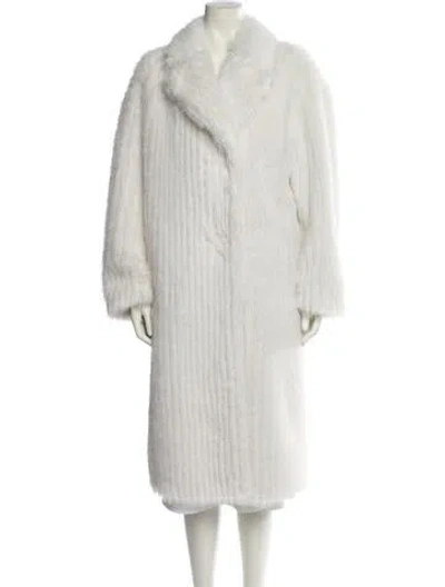 Pre-owned Stand Studio Faux Fur Coat In Neutral