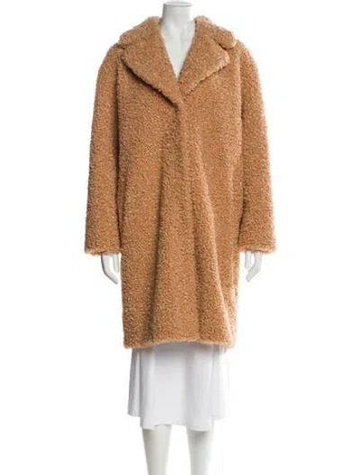 Pre-owned Stand Studio Faux Fur Coat In Neutral