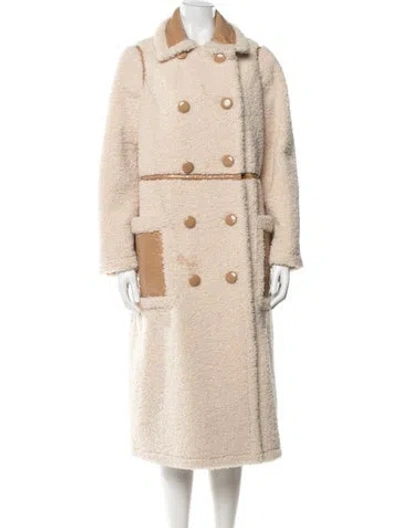 Pre-owned Stand Studio Faux Fur Coat In Neutral