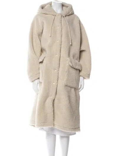 Pre-owned Stand Studio Faux Fur Coat In Neutral