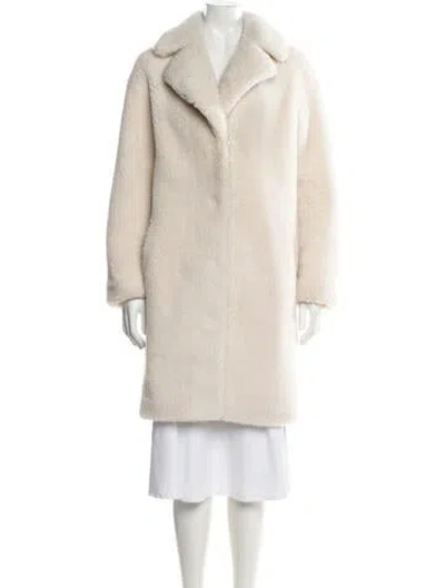 Pre-owned Stand Studio Faux Fur Coat In Neutral