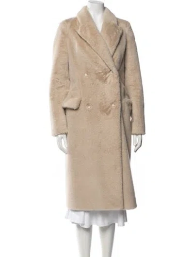 Pre-owned Stand Studio Faux Fur Coat In Neutral