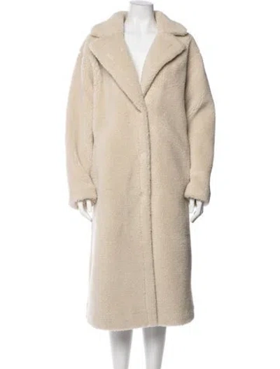 Pre-owned Stand Studio Faux Fur Coat In Neutrals
