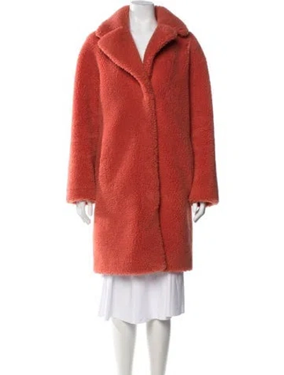 Pre-owned Stand Studio Faux Fur Coat In Orange
