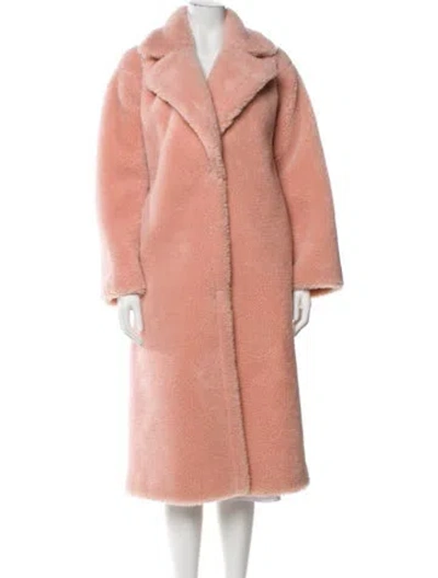 Pre-owned Stand Studio Faux Fur Coat In Pink