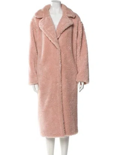 Pre-owned Stand Studio Faux Fur Coat In Pink