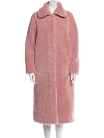 Pre-owned Stand Studio Faux Fur Coat In Pink