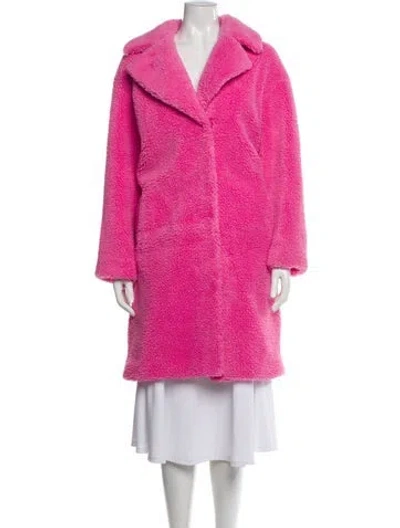 Pre-owned Stand Studio Faux Fur Coat In Pink