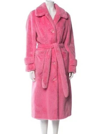 Pre-owned Stand Studio Faux Fur Coat In Pink