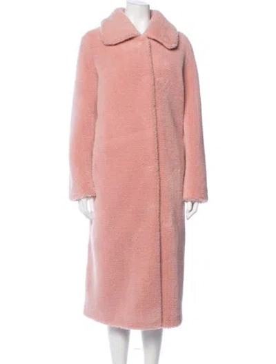 Pre-owned Stand Studio Faux Fur Coat In Pink