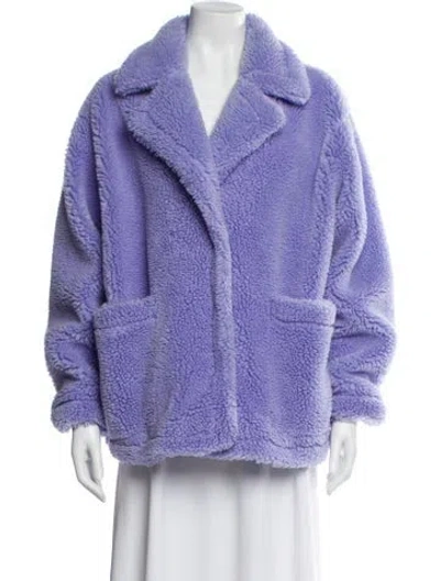 Pre-owned Stand Studio Faux Fur Coat In Purple